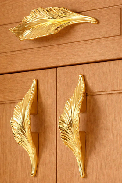 Large Naturalé No.01 Gold Leaf Cabinet Pull Handle Left and Right