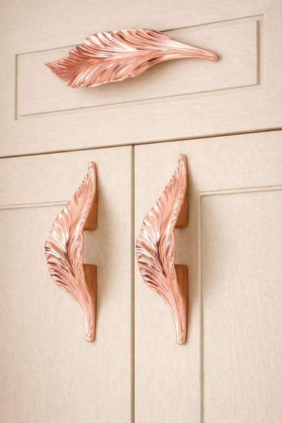 Small Naturalé No.02 Rose Gold Leaf Cabinet Pull — Left & Right