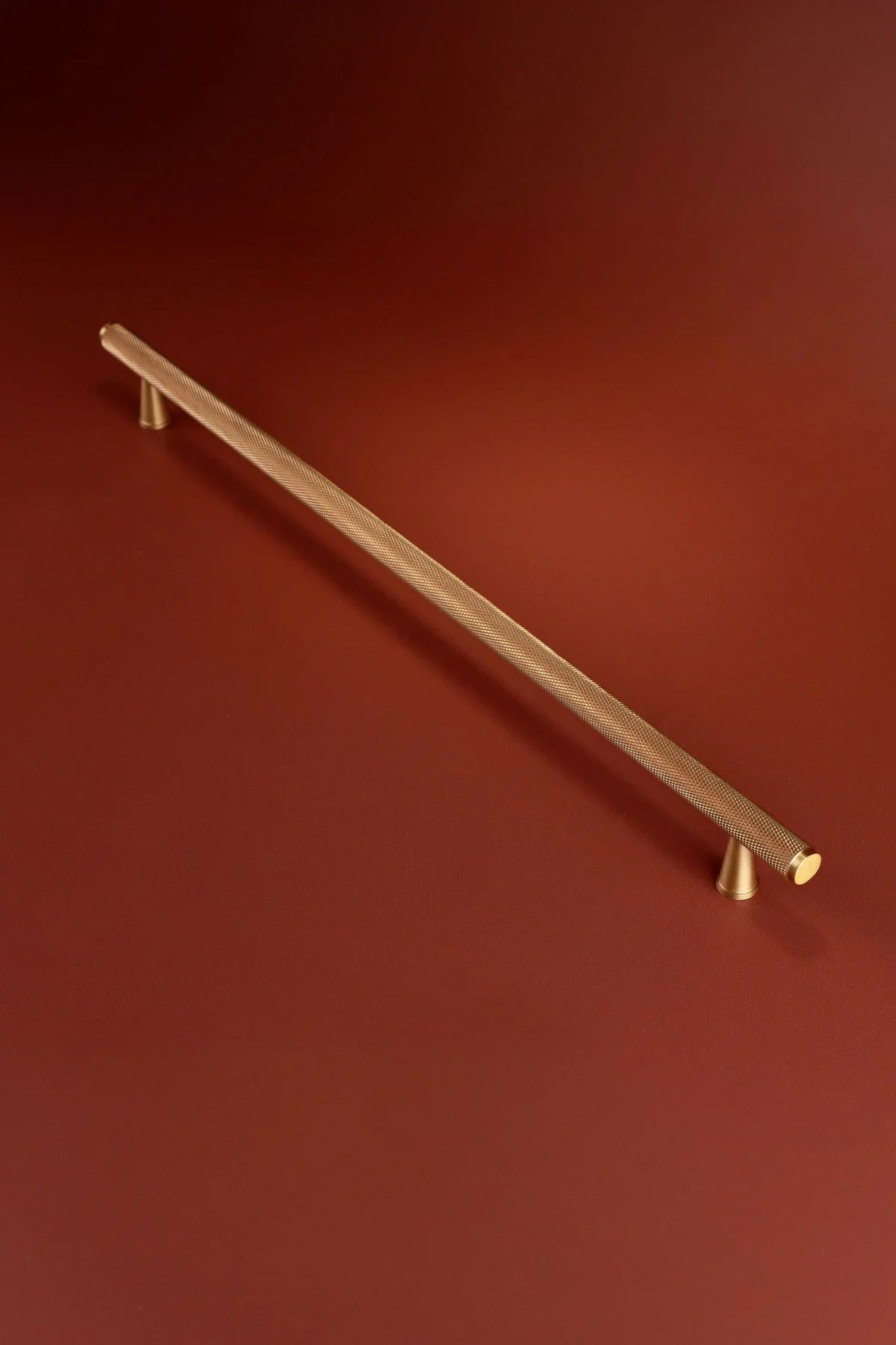 Chelsea Diamond-Knurled Bar Pull, Satin Brass — view 9, G Decor