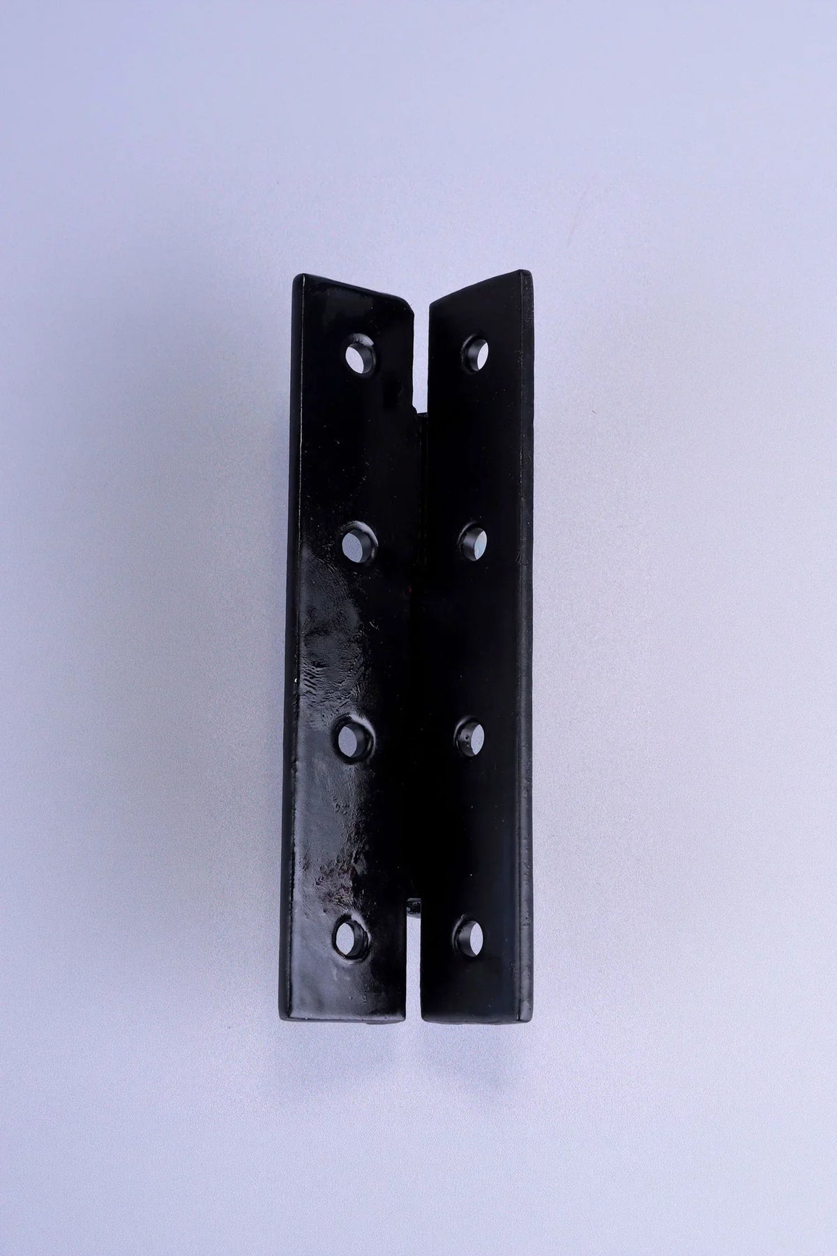 Pair of Hand-Forged Iron H Hinges, Black — lifestyle view, G Decor