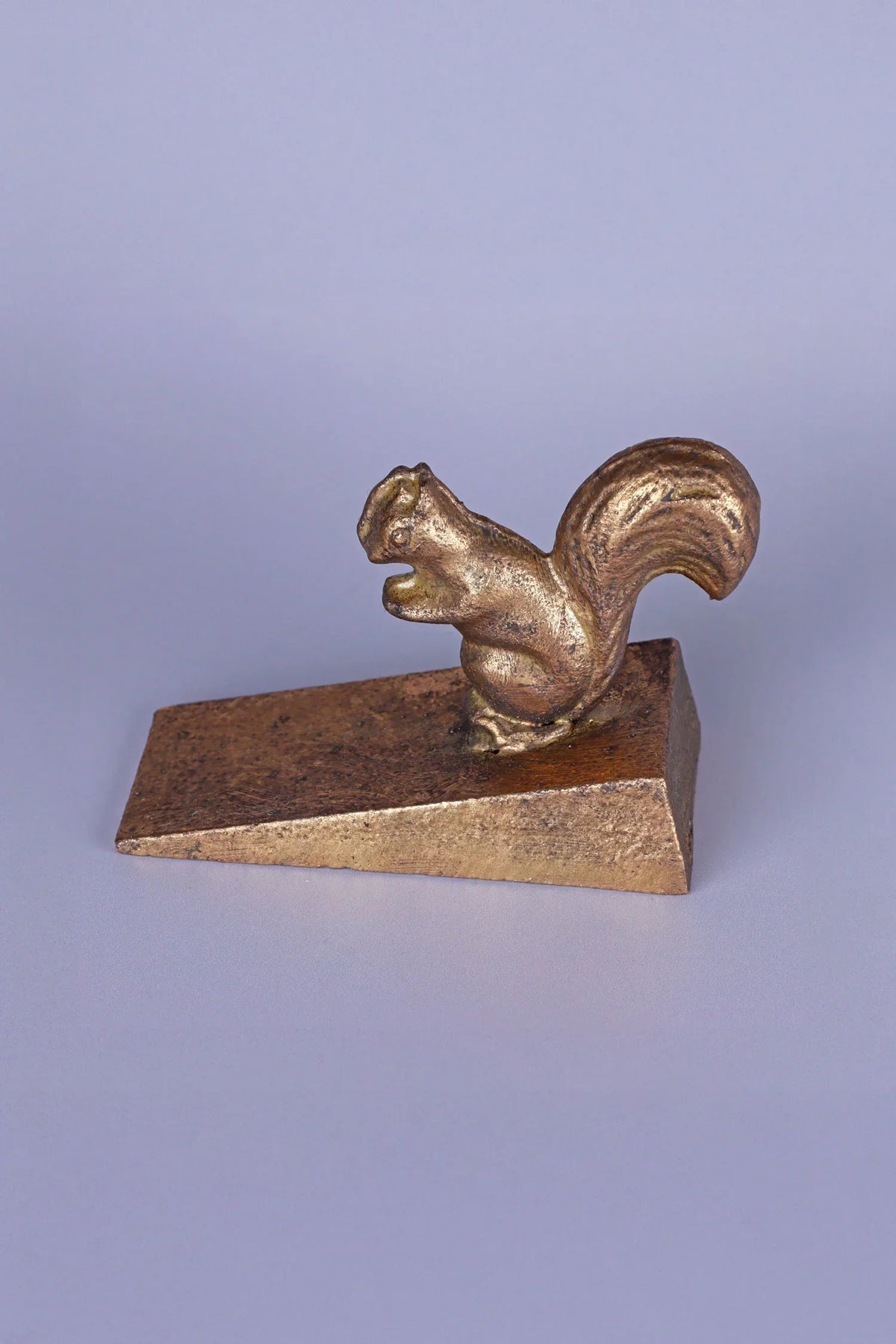 Antique Gold Squirrel Woodland Door Stopper — lifestyle view, G Decor