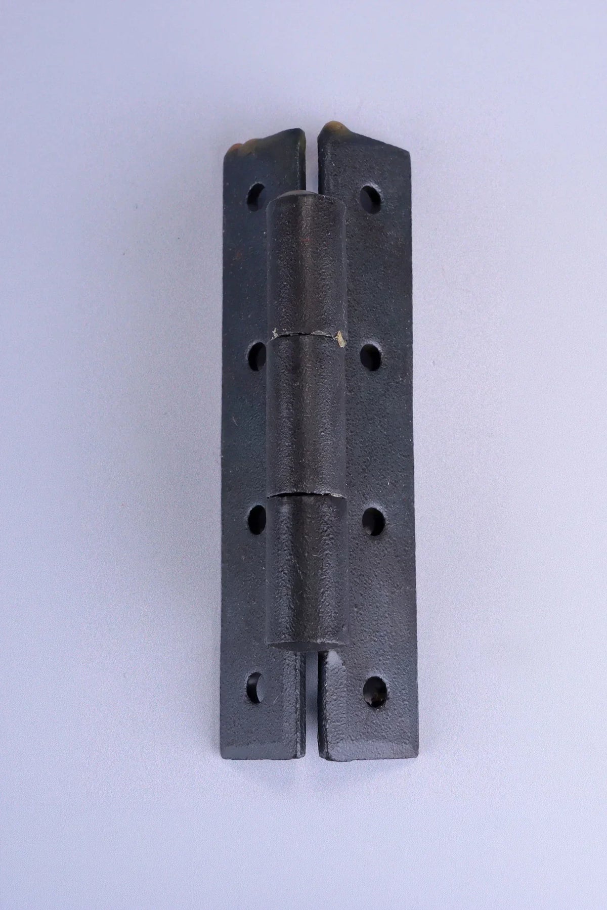 Pair of Hand-Forged Iron H Hinges, Beeswax — view 5, G Decor
