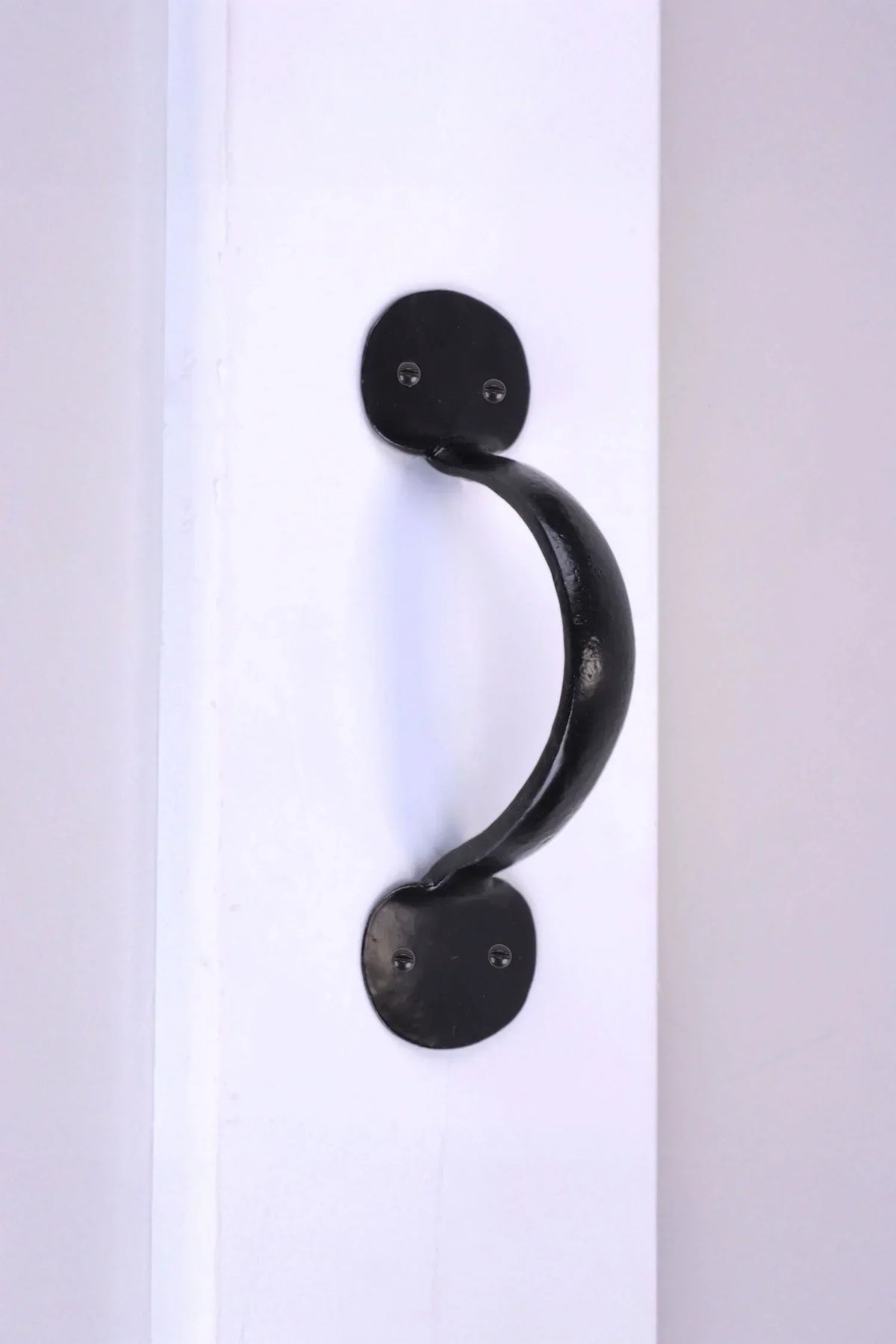 Coinbase Hand-Forged Iron Pull Handle in Black — lifestyle view, G Decor