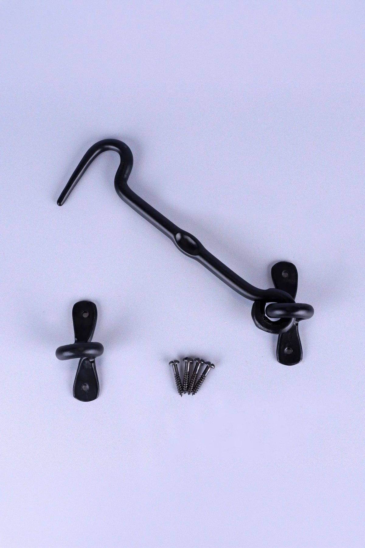 Hand-Forged Hook and Eye Cabin Fastener, Black — view 5, G Decor