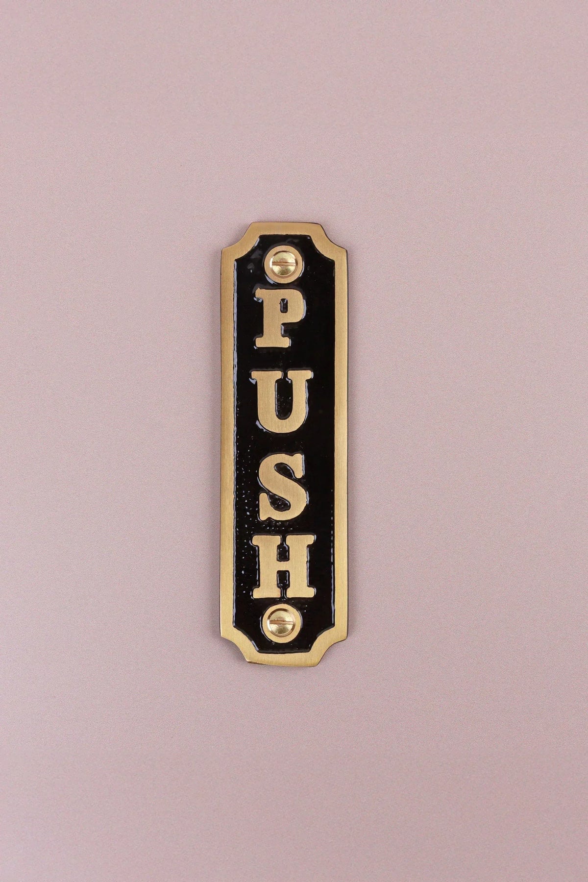 British Pub Black and Brass Raised-Letter Door Sign — view 5, G Decor