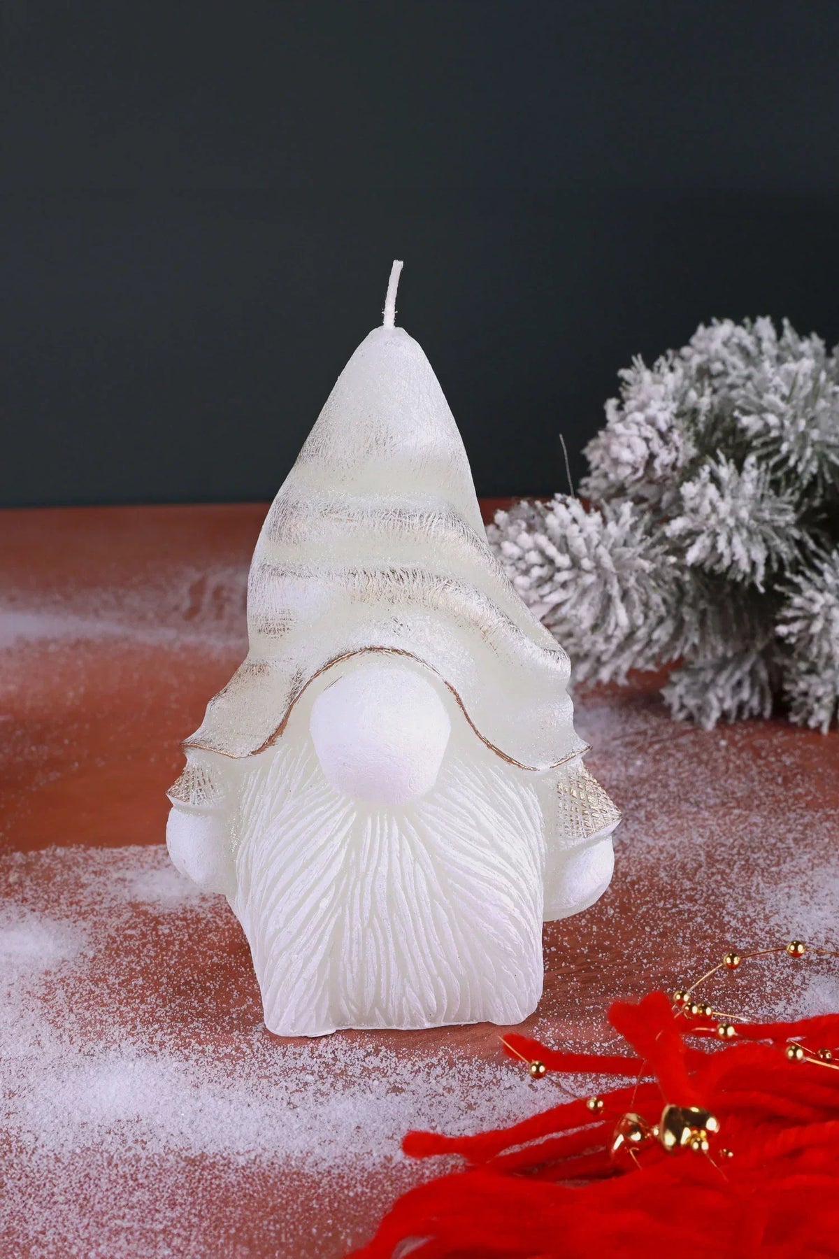 Norwegian Gnome Hand-Finished Sculptural Candle — lifestyle view, G Decor