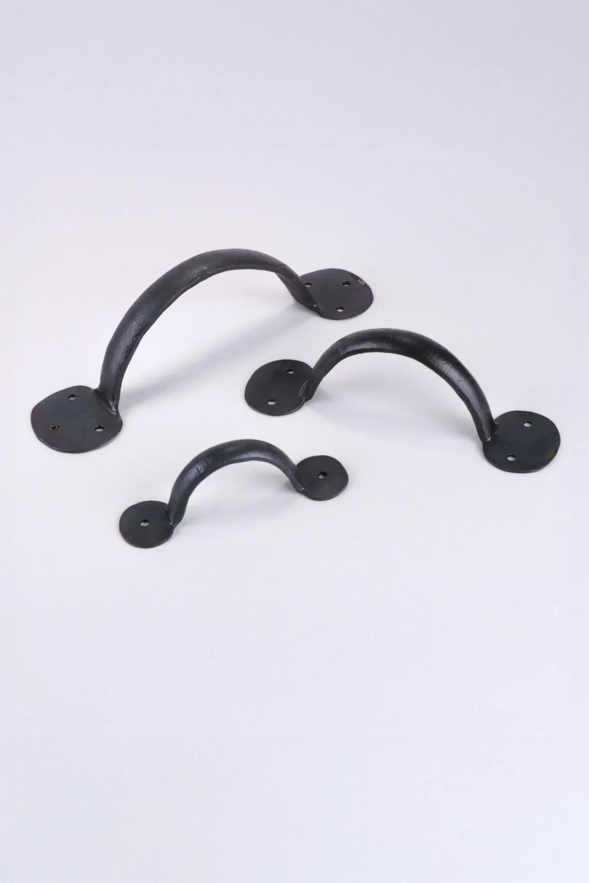 Coinbase Hand-Forged Iron Pull Handle in Beeswax — alternate view, G Decor