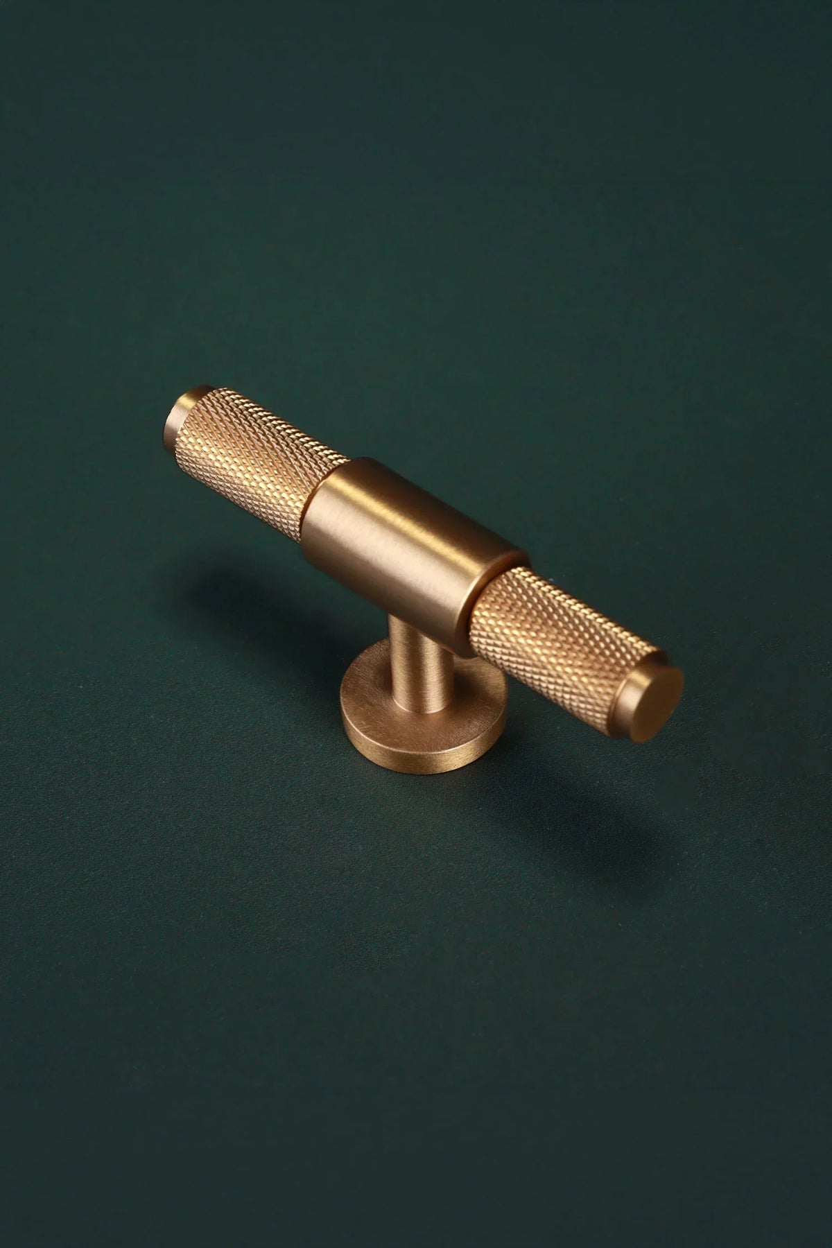 Mayfair Knurled Brass Bar Pull Handle in Satin Brass — view 13, G Decor