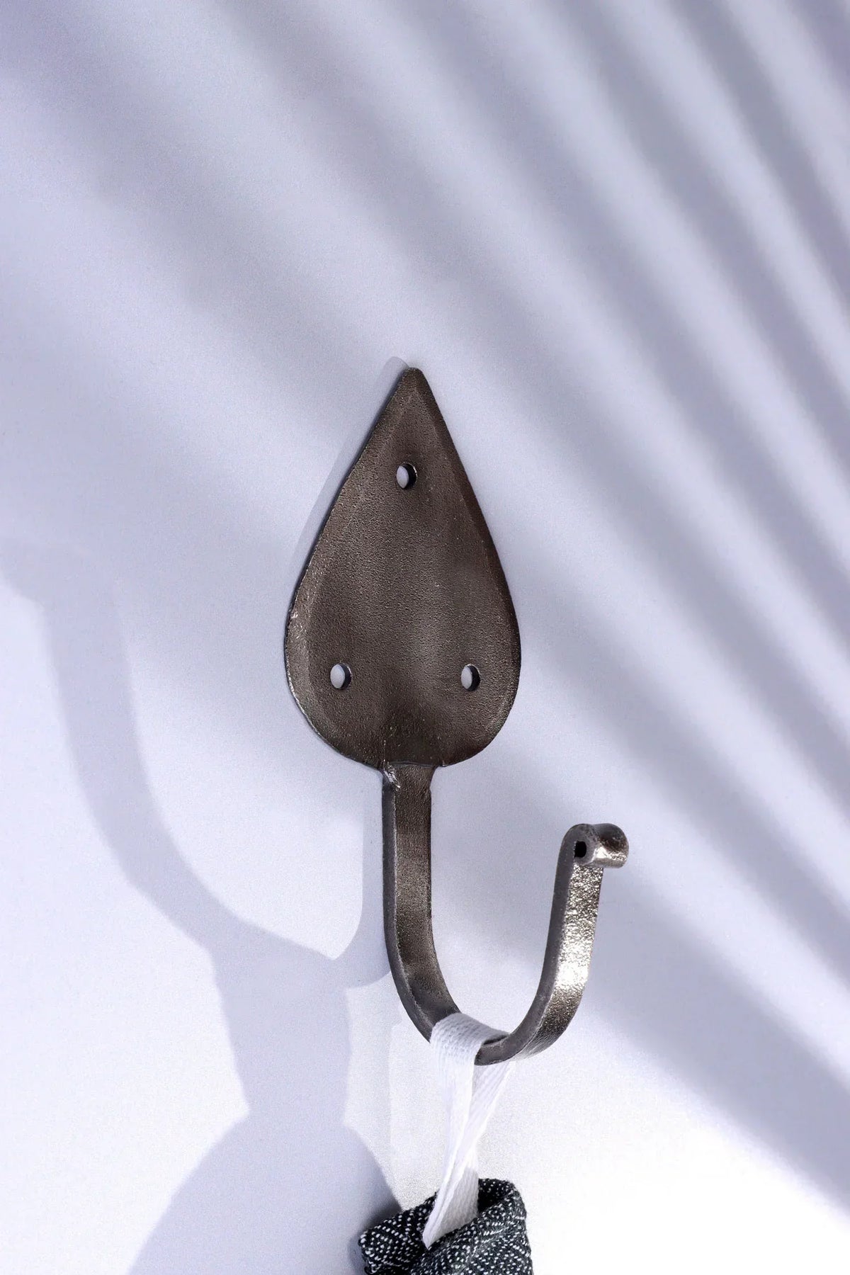 Traditional Teardrop Forged Wall Coat Hook — close-up view, G Decor