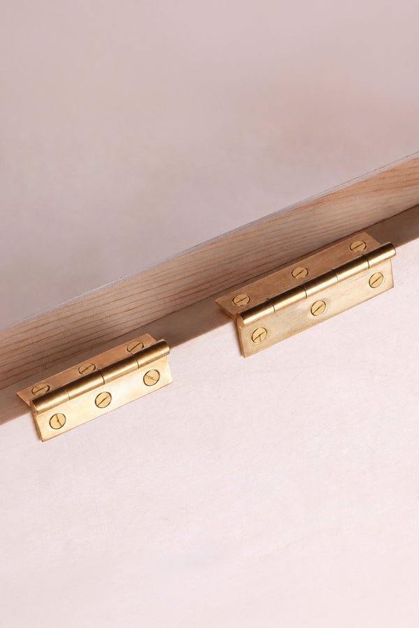 Aged Brass Butt Hinges, Solid Brass Cabinet Hinges 2 inch or 2.5 inch, Antique Style Cupboard Door Hinge with Screws