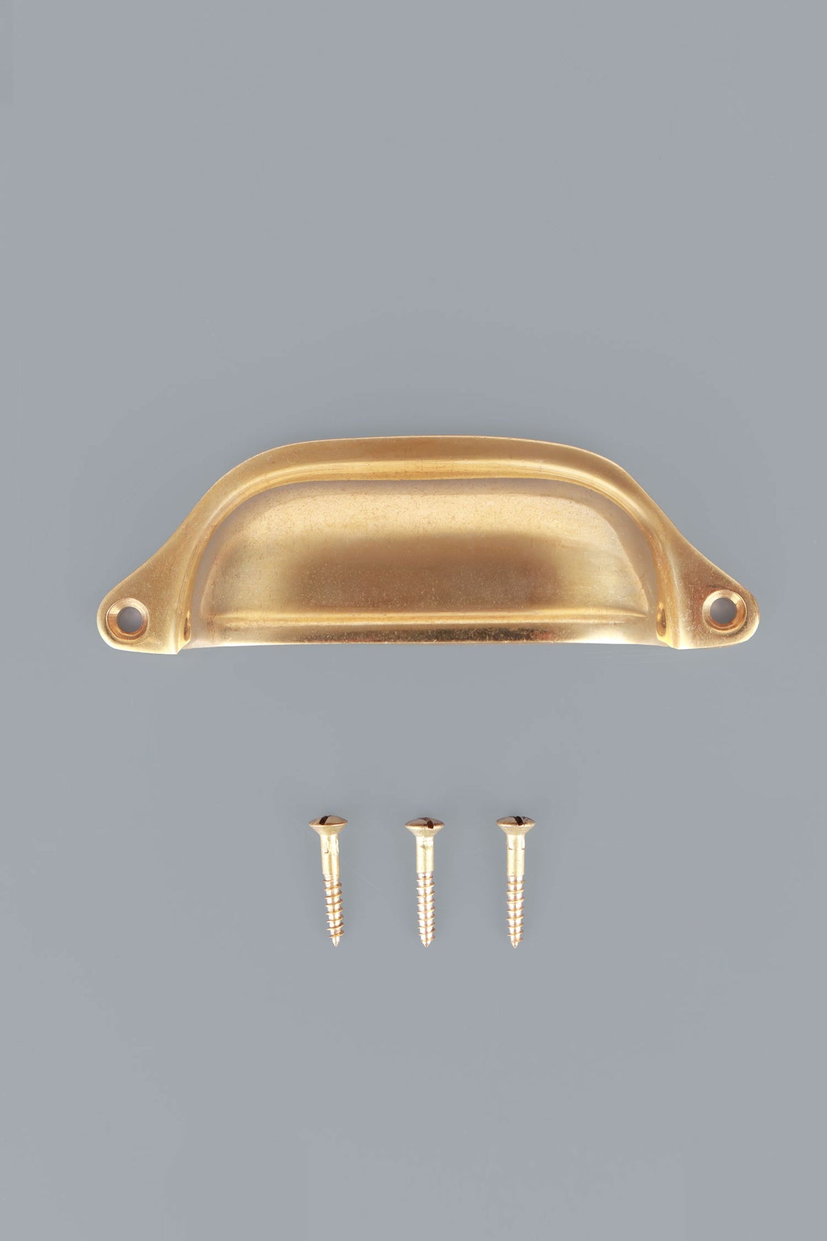 Deep scoop cup pull in aged brass