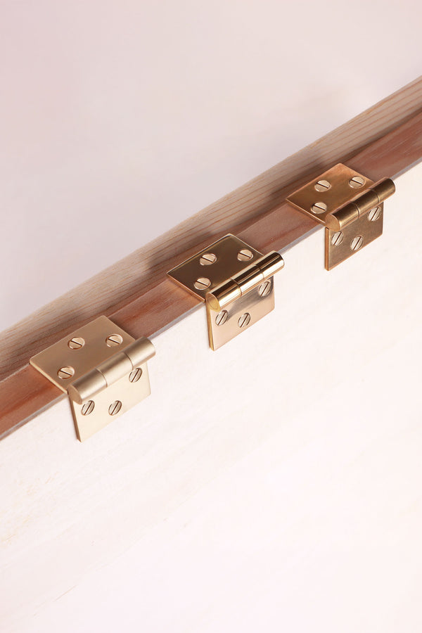 Brass Backflap Hinges, Solid Brass Flap Hinge for Box Lids, Bureau Flaps and Cupboards in Polished, Aged or Satin Brass