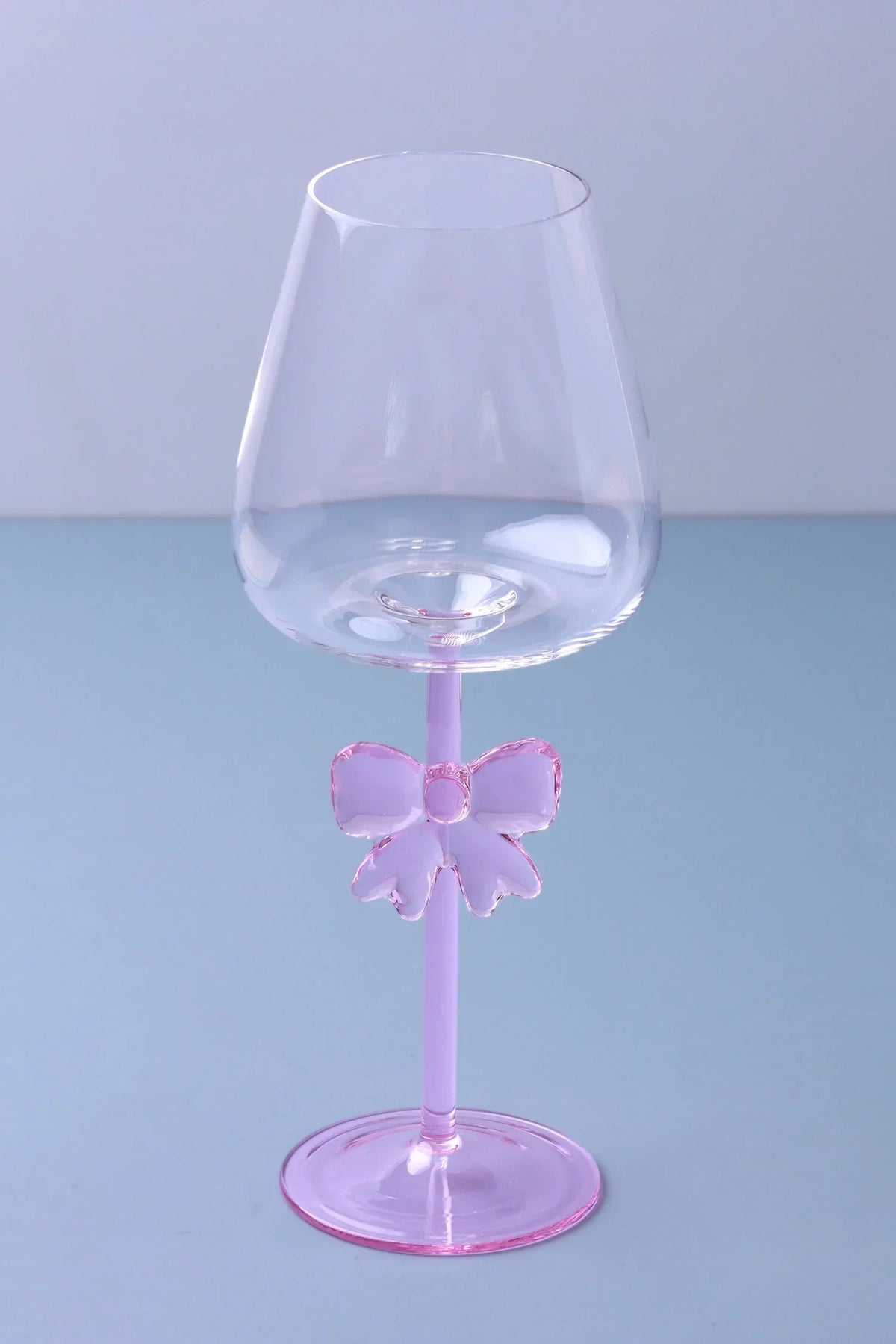 Blush Bow Pink Wine Glasses with Delicate Bow Stem Set of 4 — alternate view, G Decor