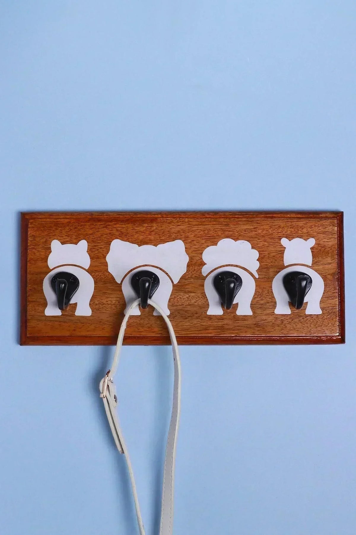 Cheeky Critters Animal Bottoms Wooden Wall Hook Rack — alternate view, G Decor