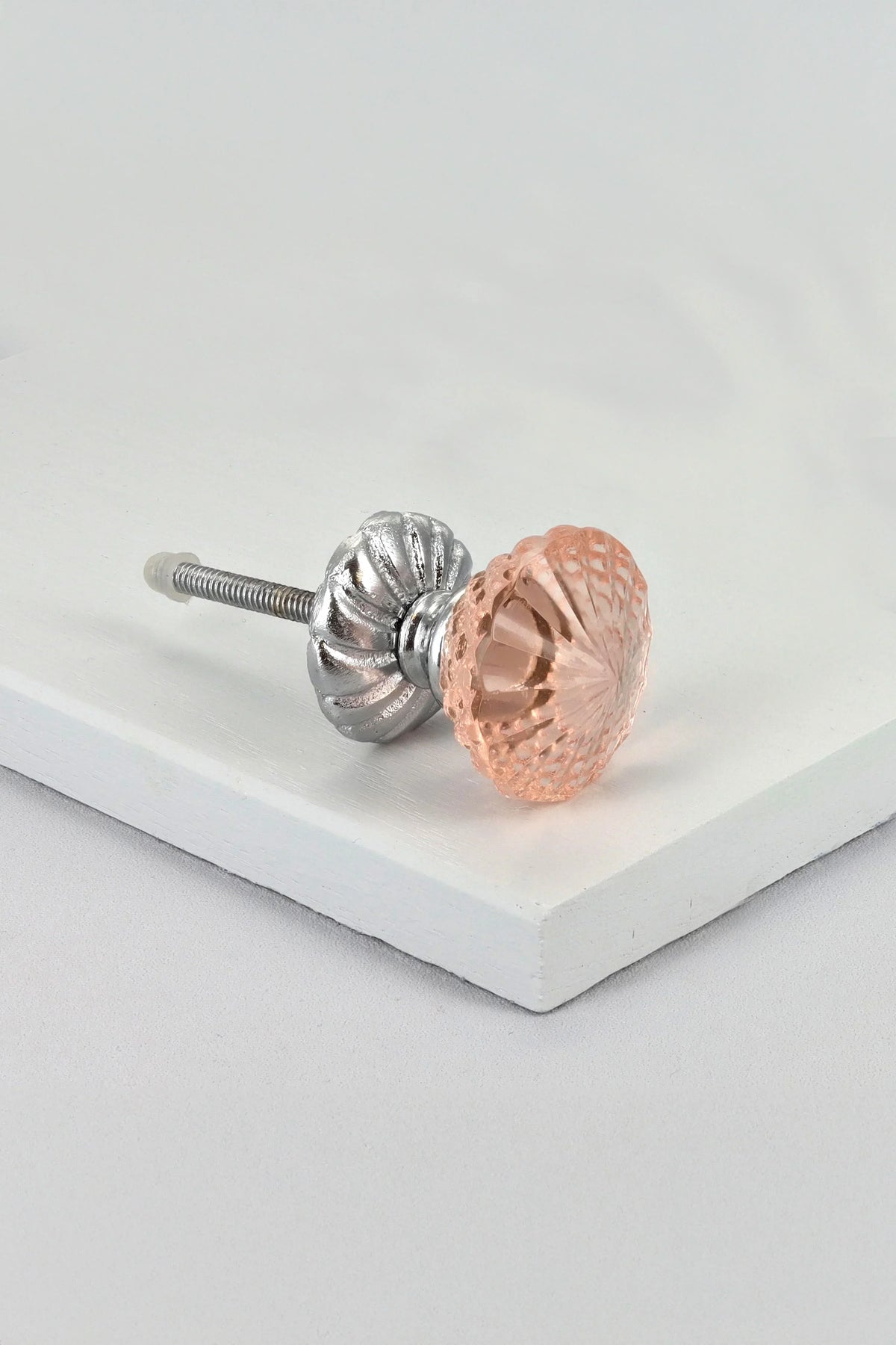 Glacier Jam Crystal Glass Cabinet Pull Knob — close-up view, G Decor