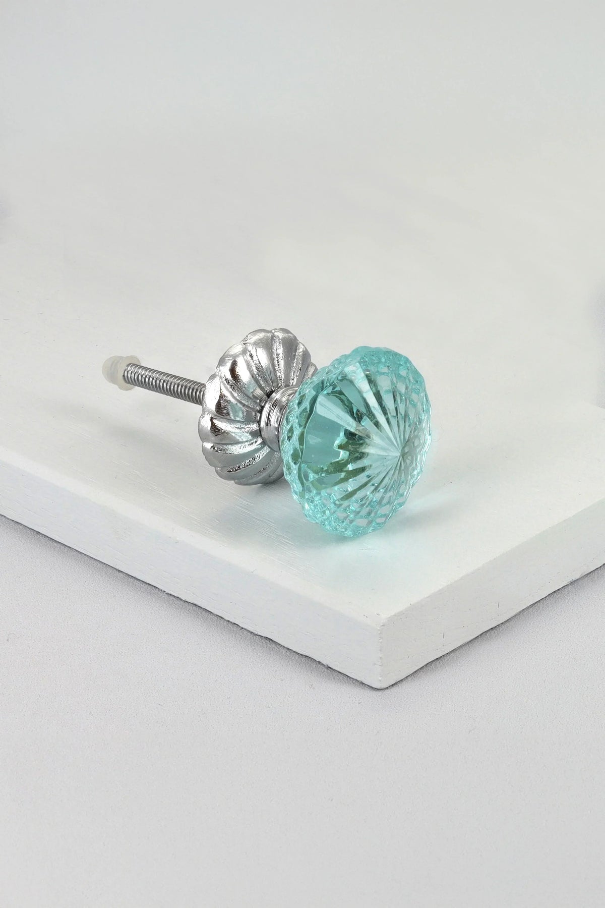 Glacier Jam Crystal Glass Cabinet Pull Knob — view 5, G Decor