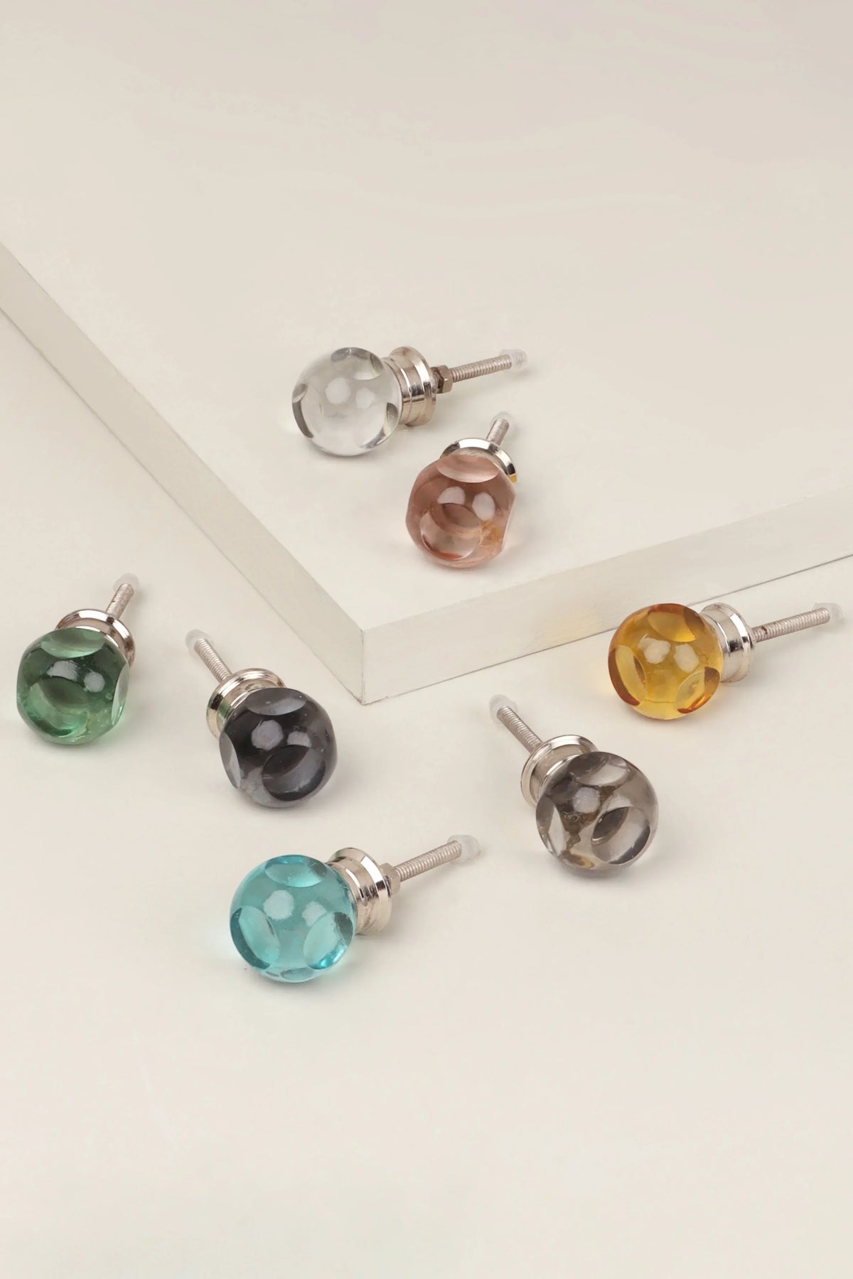 Transparent Glass Gemstone Cube Cabinet Knob — G Decor