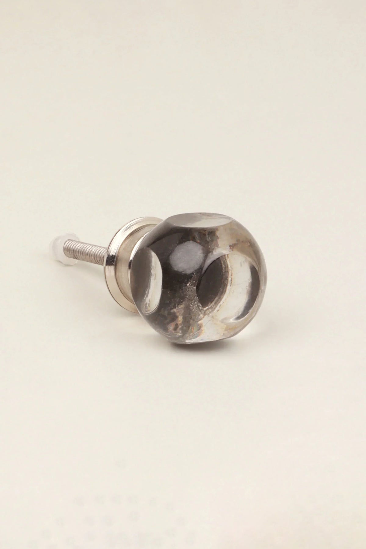 Transparent Glass Gemstone Cube Cabinet Knob — alternate view, G Decor
