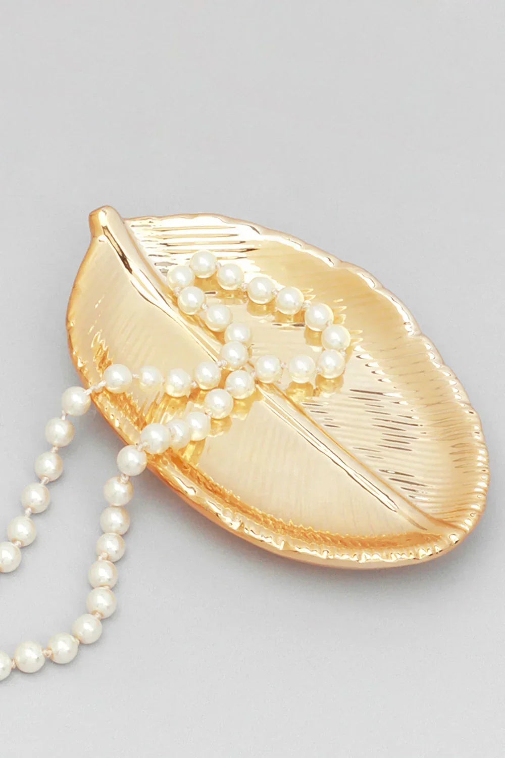 Ceramic Botanical Gold Leaf Catchall Dish and Jewellery Tray — G Decor