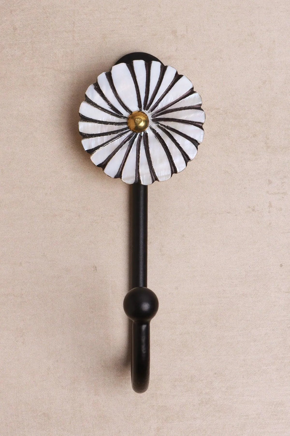 Hand-Painted Mother of Pearl Charm Wall Coat Hook — alternate view, G Decor