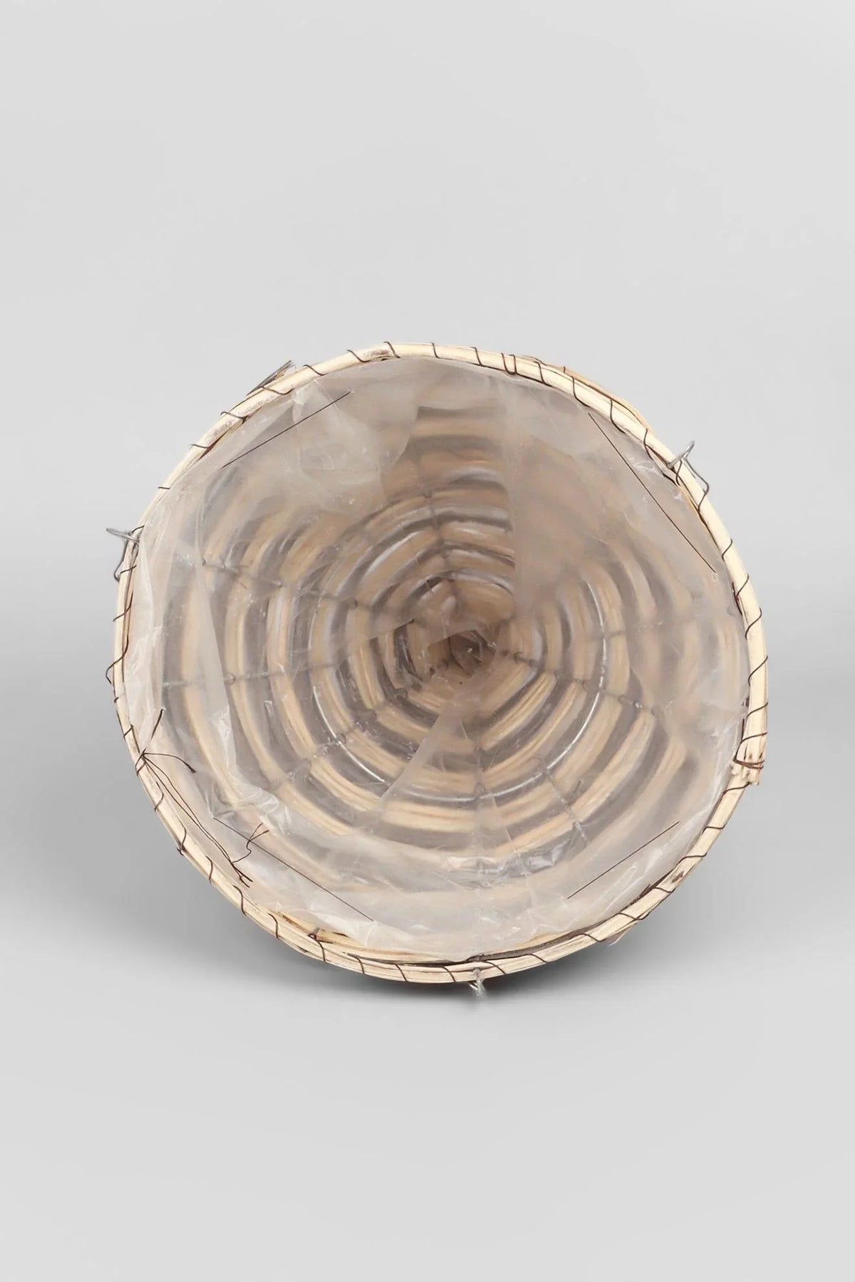 Large Handwoven Natural Fibre Hanging Cone Planter — view 5, G Decor