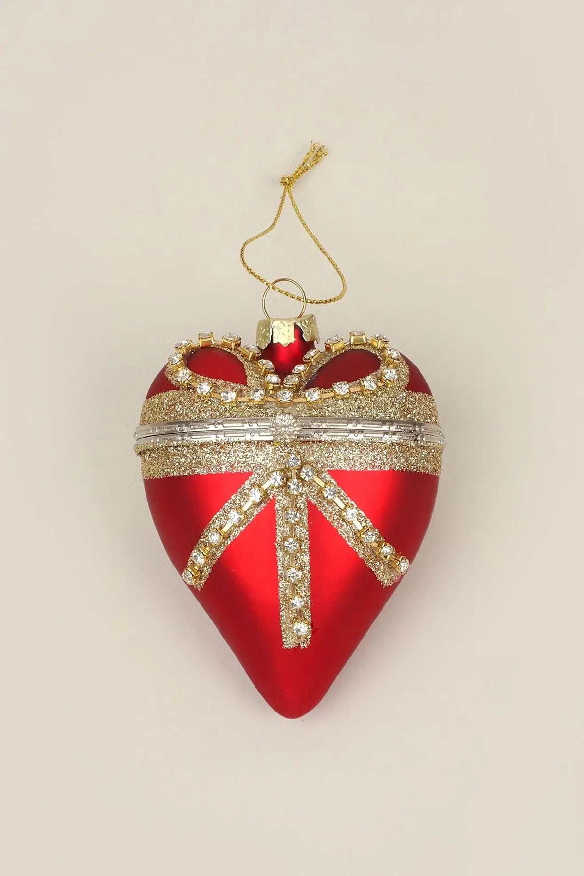 Large Glass Red Heart with Lock for Secret Notes and Small Gifts — view 5, G Decor