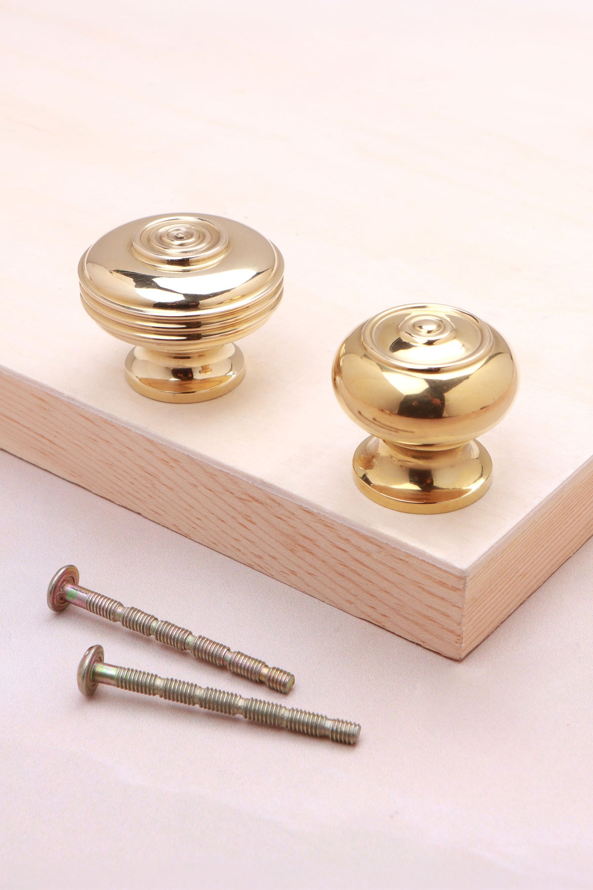 Bloxwich cabinet knob in polished brass