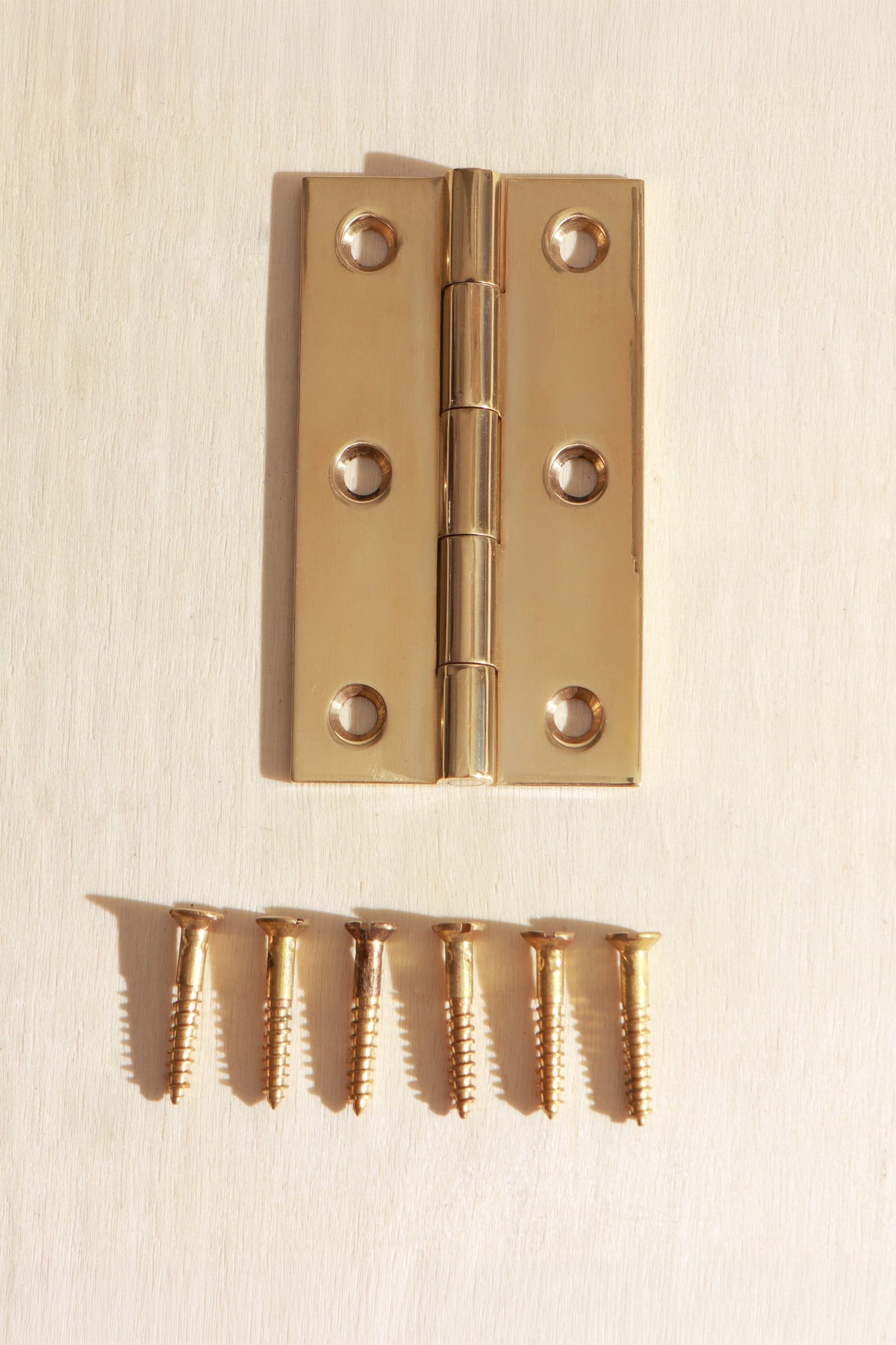 2.5 inch (63mm) butt hinge in polished brass