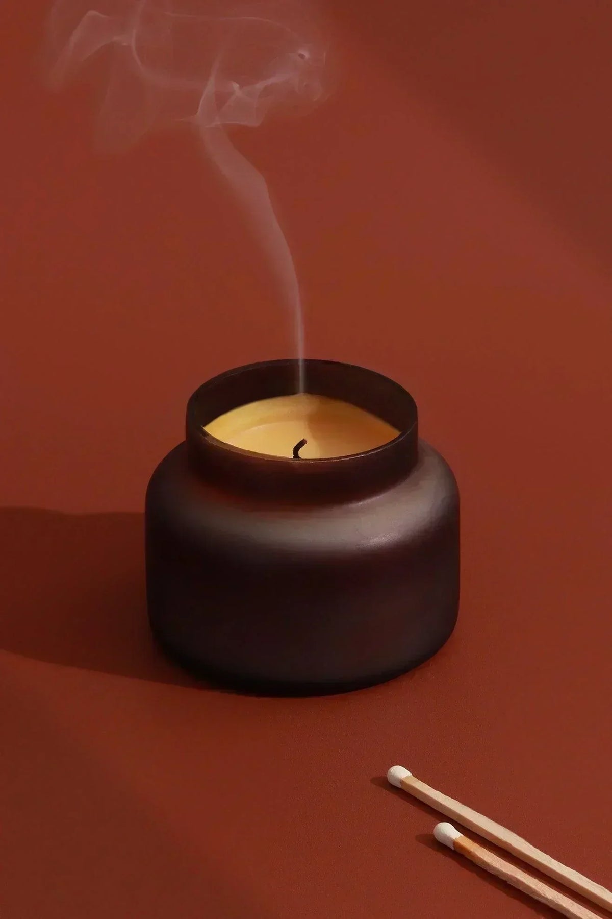 Rasa Nocturne Musk Scented Candle in Frosted Black Glass — view 5, G Decor