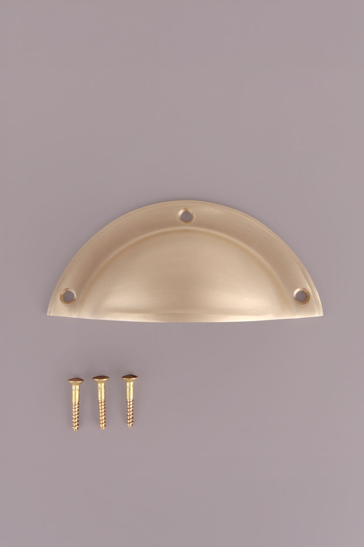 Half moon cup pull in satin brass