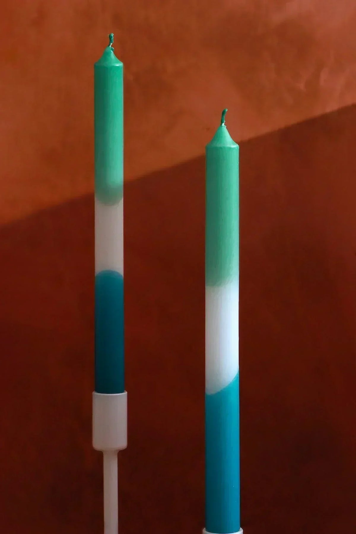 GlowTone Pine Light Ombre Taper Candles Pair — alternate view, G Decor
