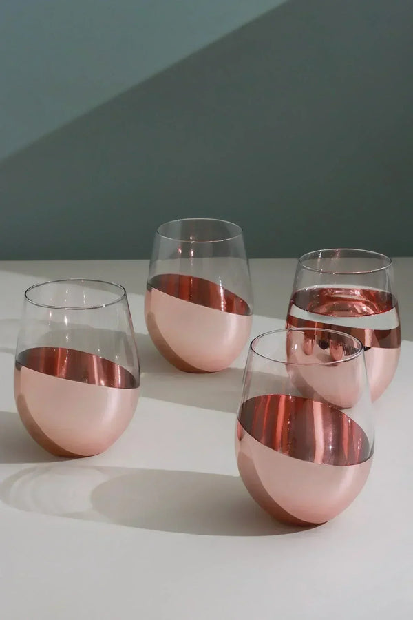 Sephora Zweifarbige Roségold-Trinkgläser im 4er-Set