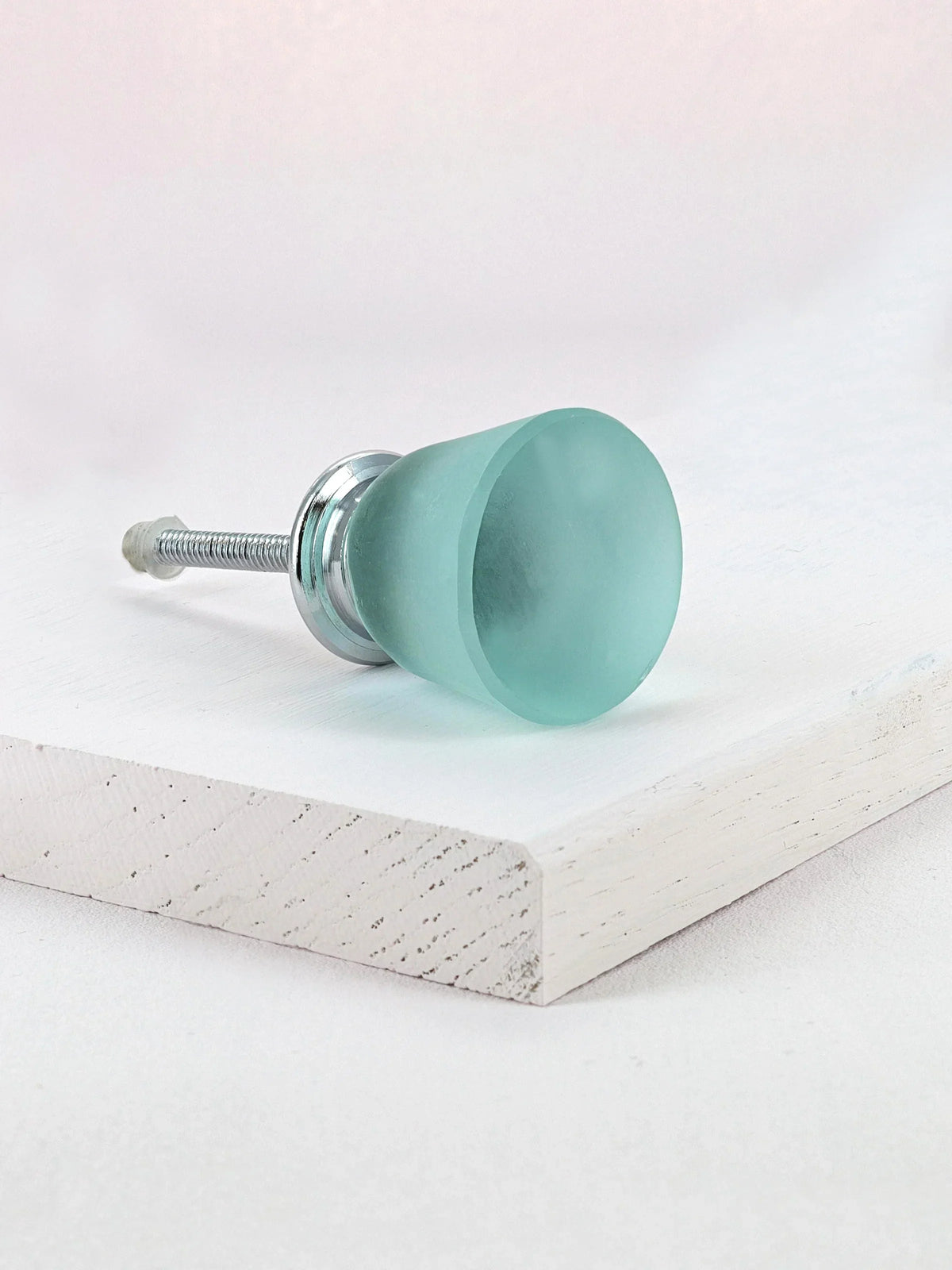Sienna Frosted Fluted Matte Glass Cabinet Pull Knob — view 6, G Decor
