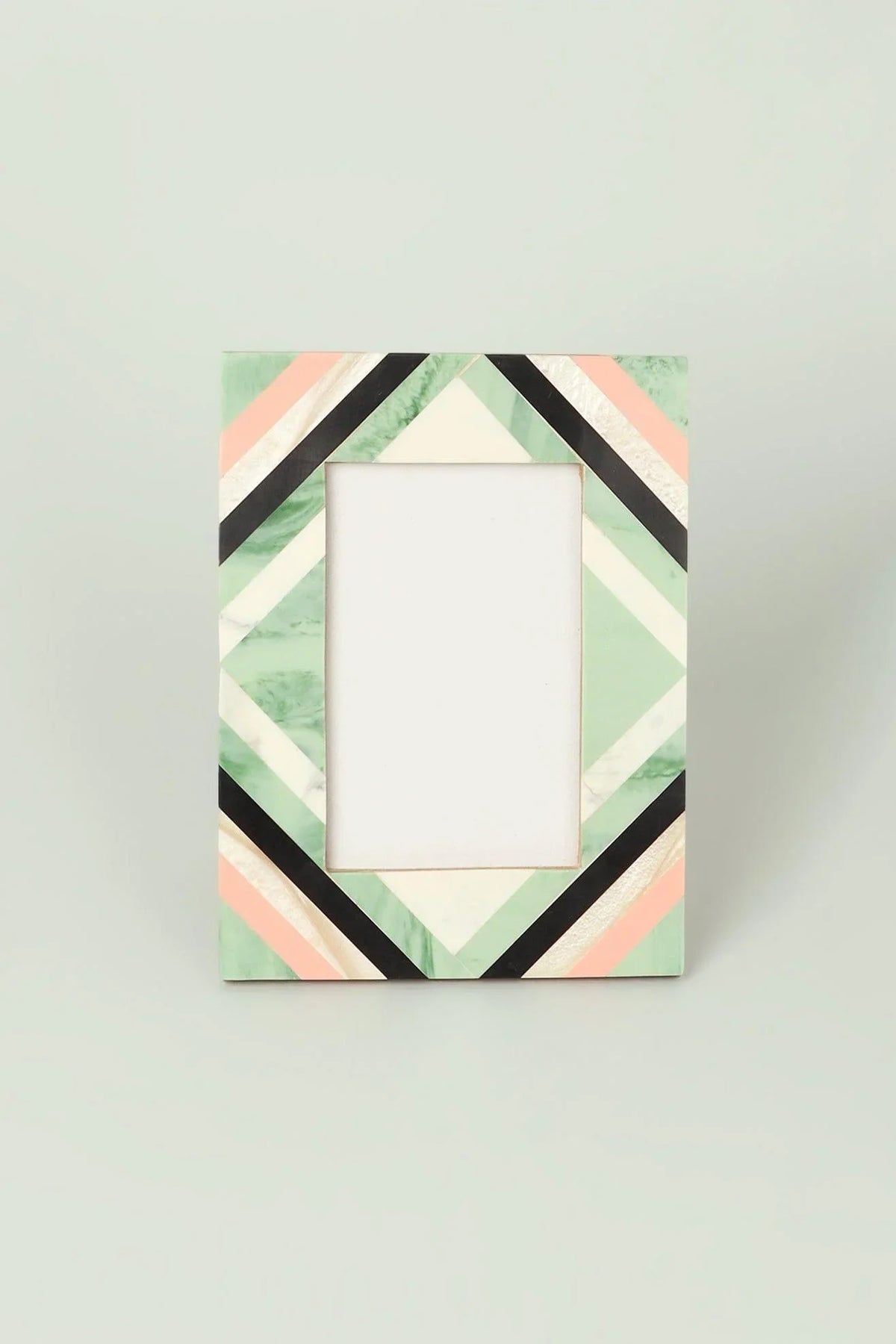 Blush Pastel Mosaic Mother of Pearl and Marble Photo Frame — view 5, G Decor