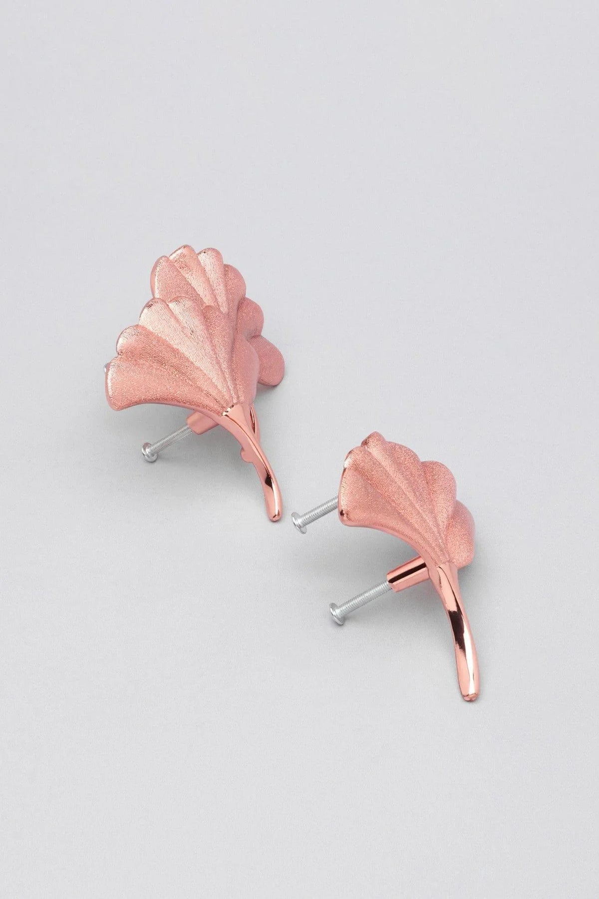Fossil Ginkgo Cabinet Knob in Rose Gold Matte — alternate view, G Decor