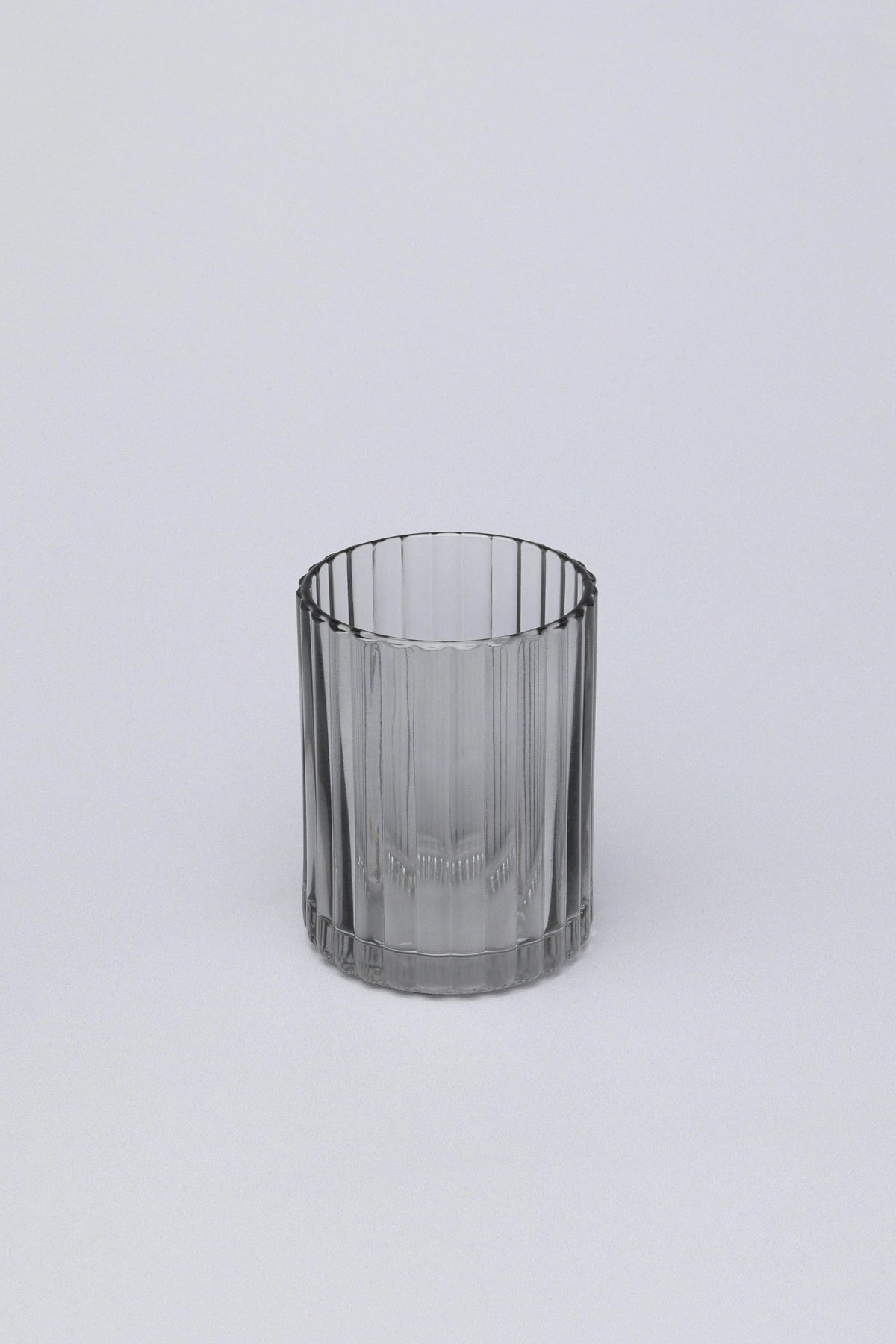 Vienna Three-Piece Grey Glass Bathroom Accessory Set — close-up view, G Decor