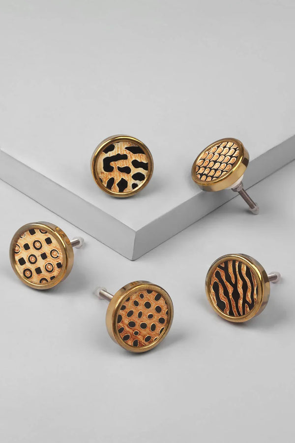 Wild Luxe Animal Print Brass Cabinet Knob Collection