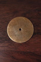 Round aged brass backplate rosette, 45mm diameter