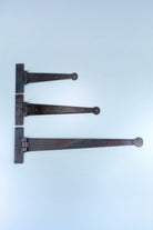 9″ 12″ or 18″ Pair of Hand-Forged Coinbase T Hinges in Beeswax Finish — G Decor