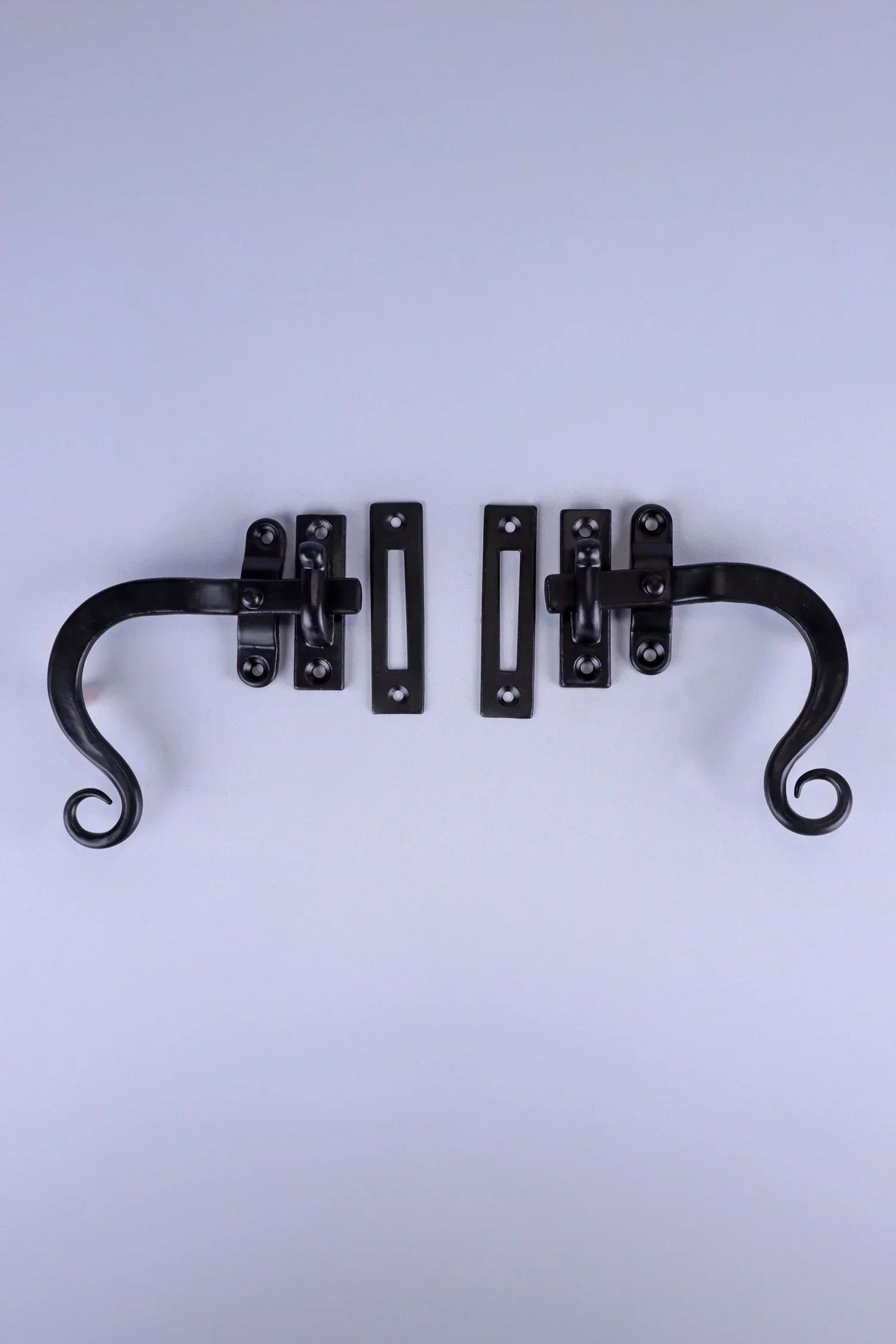 Hand-Forged Monkey Tail Window Fastener, Black — G Decor