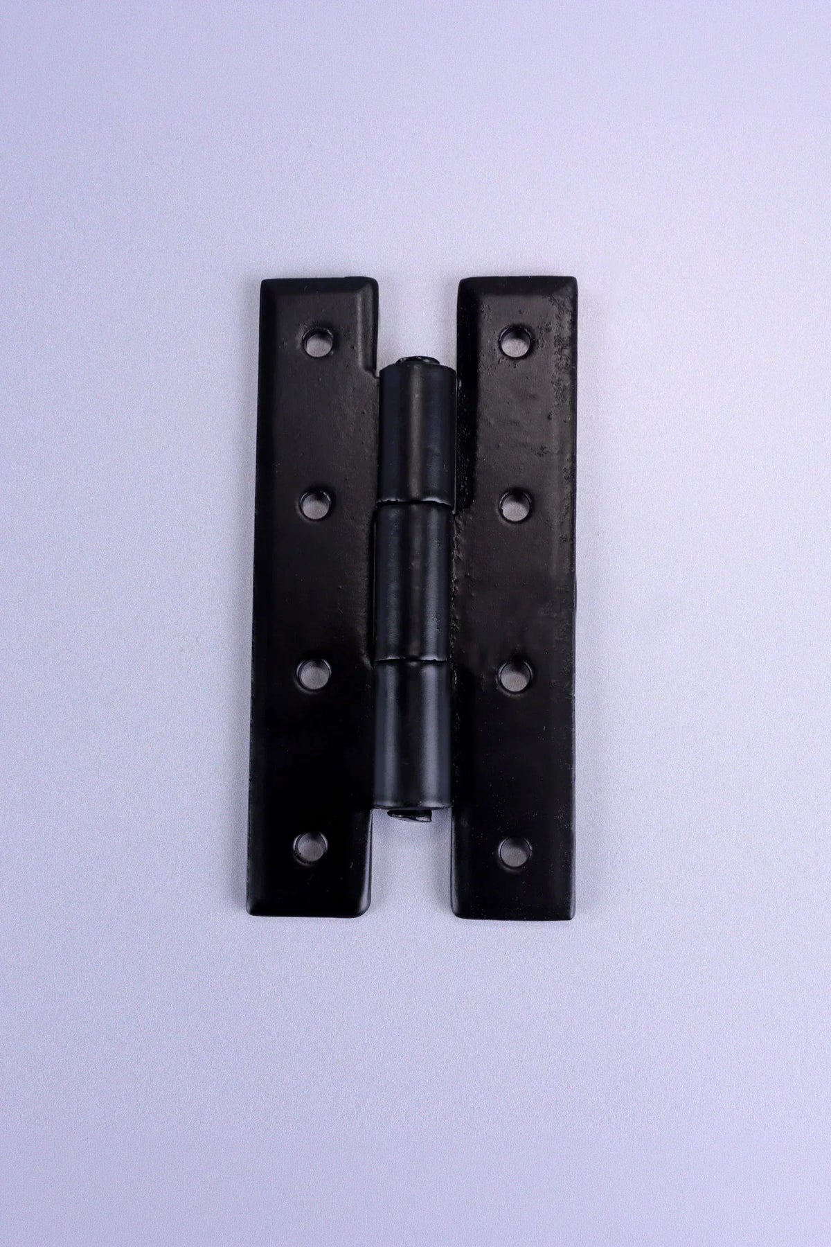 Pair of Hand-Forged Iron H Hinges, Black — view 5, G Decor