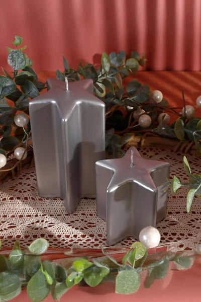 Twinkle Star Silberne Dekorative Mittelkerze