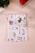 Set of 2 or 4 Whisker Mischief Linen Gift Bag Pouches — lifestyle view, G Decor