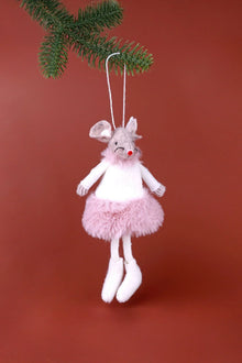 Fashion Mice Besties Fluffy Felt Christmas Tree Hanging Ornaments