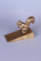 Antique Gold Squirrel Woodland Door Stopper — alternate view, G Decor