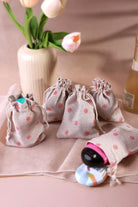 Set of 2 or 5 Blossom Reusable Linen Gift Bag Favour Pouches — G Decor