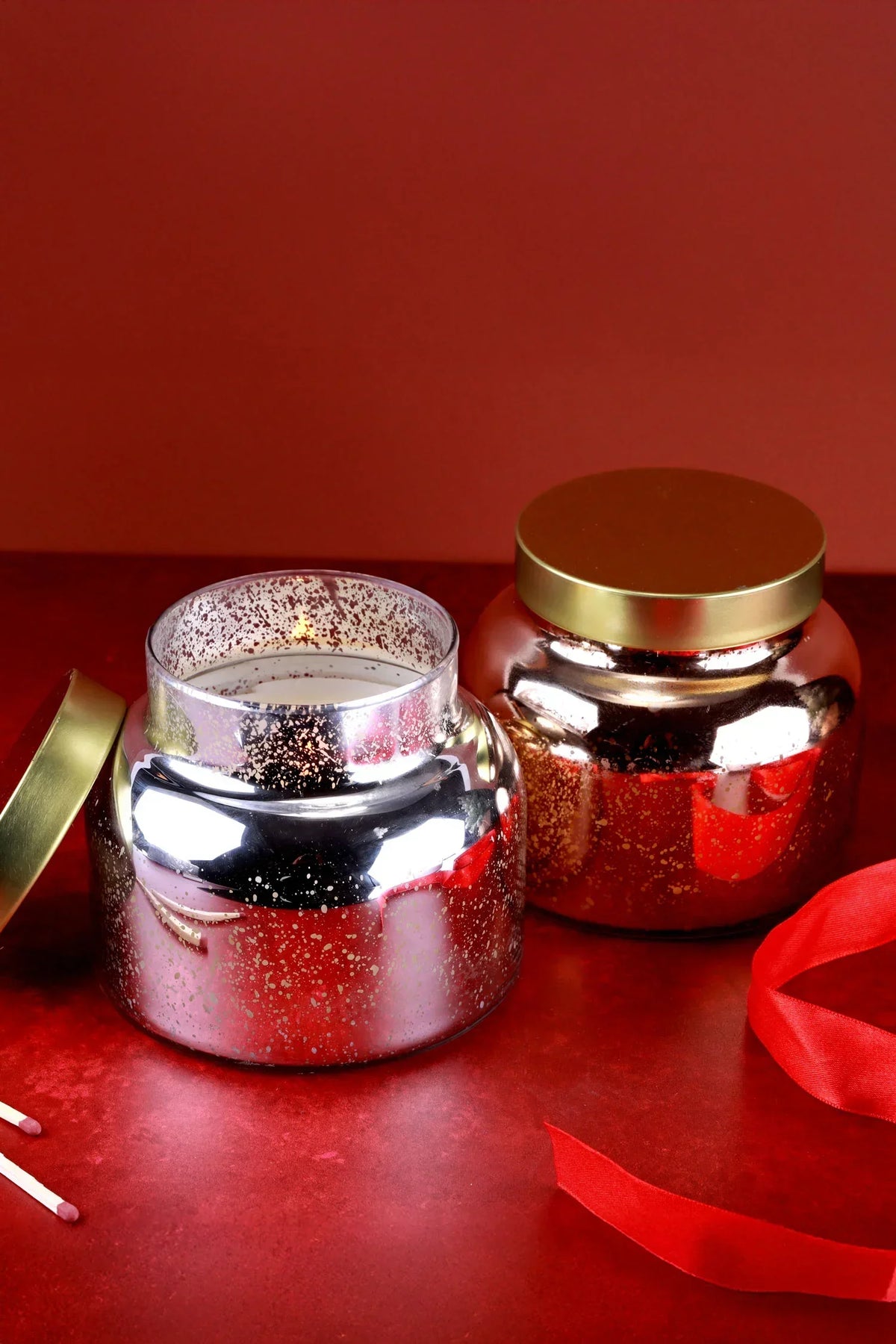 Aurielle Grande Linen Soy Wax Jar Candle in Silver or Rose Gold — G Decor