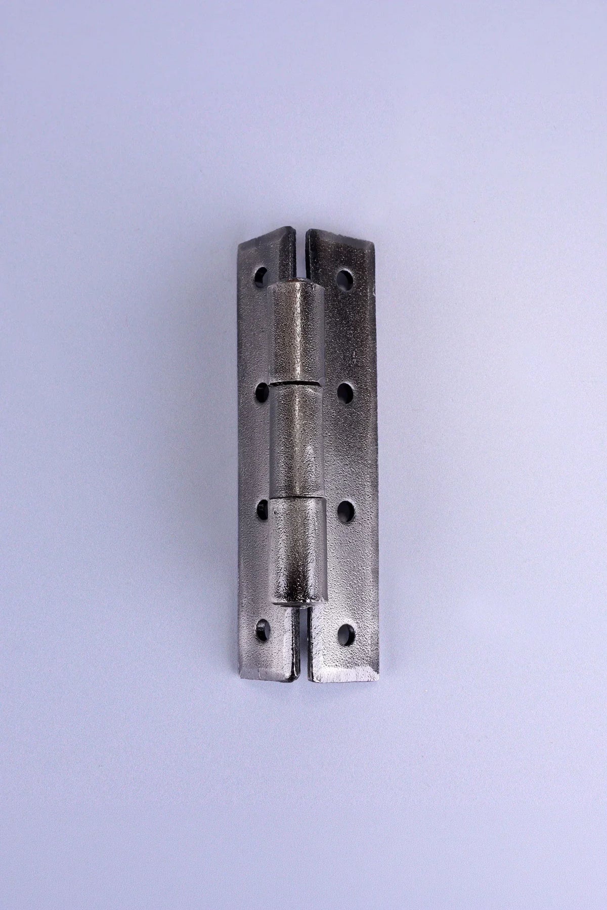 Pair of Hand-Forged Iron H Hinges, Pewter — view 5, G Decor