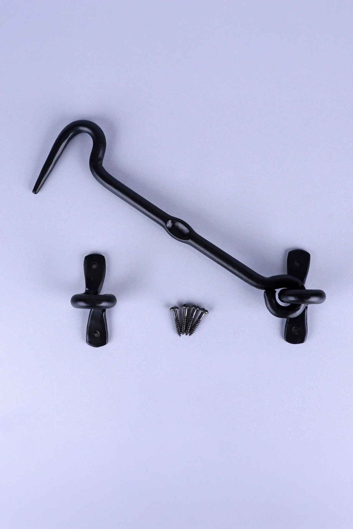 Hand-Forged Hook and Eye Cabin Fastener, Black — view 6, G Decor