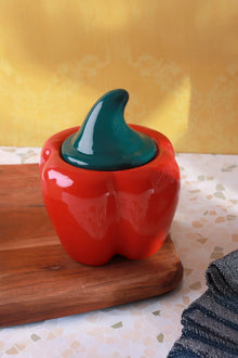 Garden Harvest Ceramic Bell Pepper Storage Jar